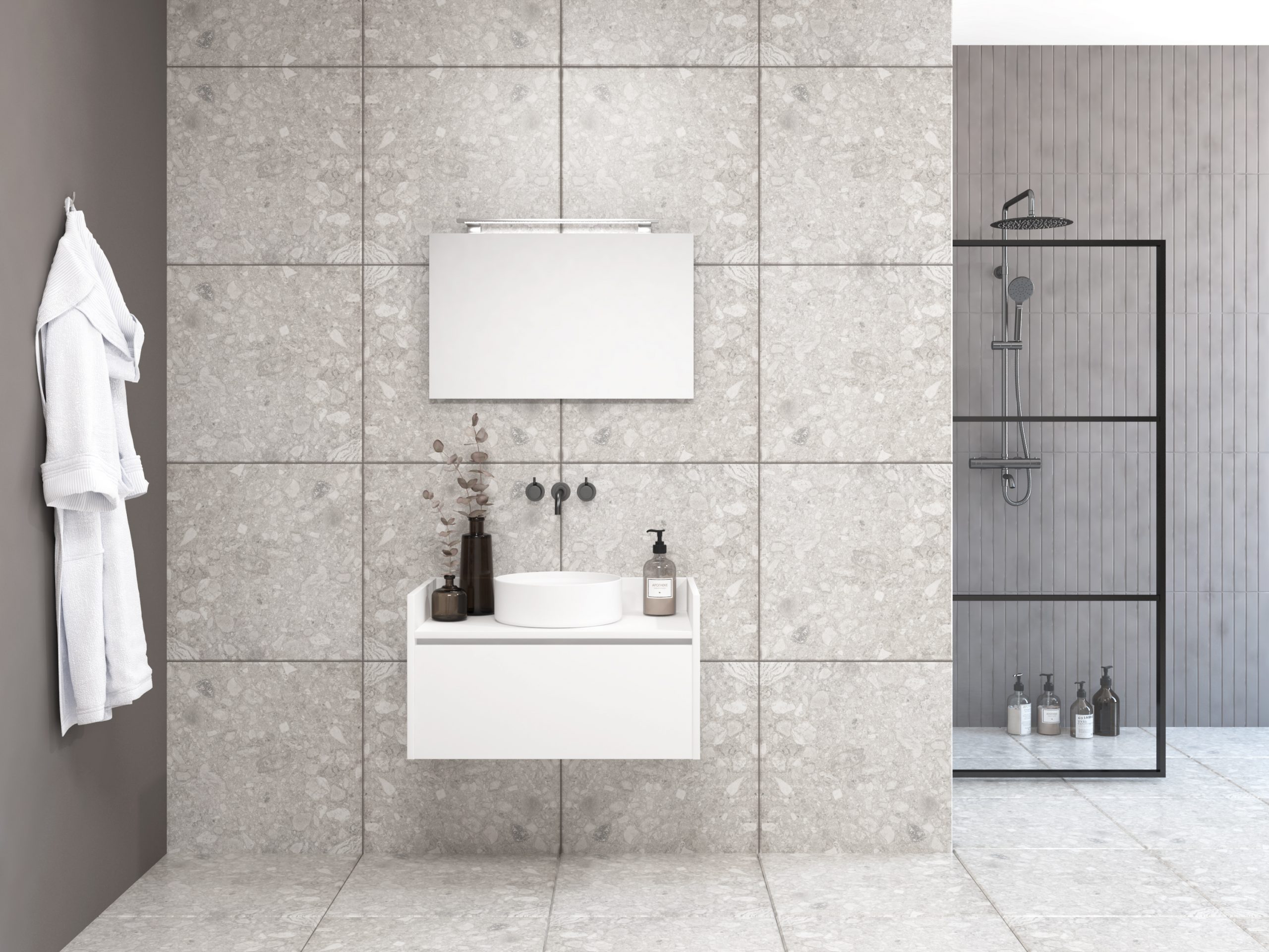 Pack GAUBE + lavabo + espejo y aplique LED (copia)