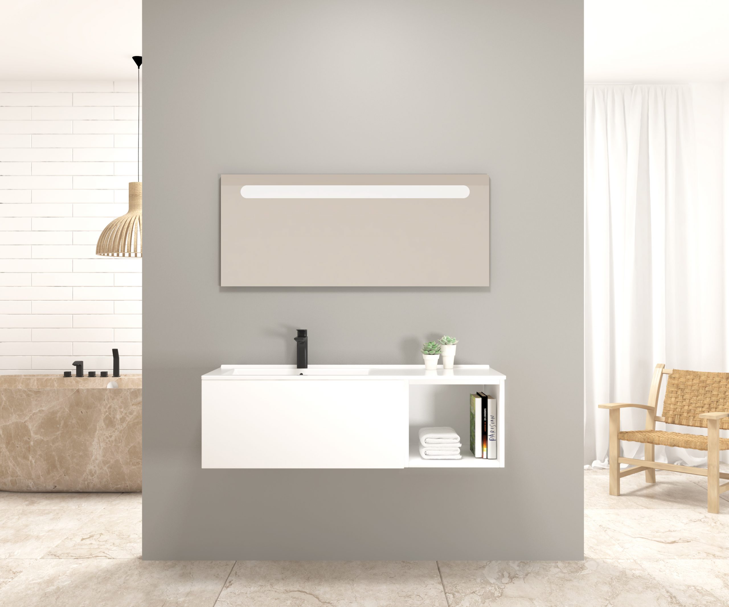 Pack BREST + lavabo + espejo LED (copia)