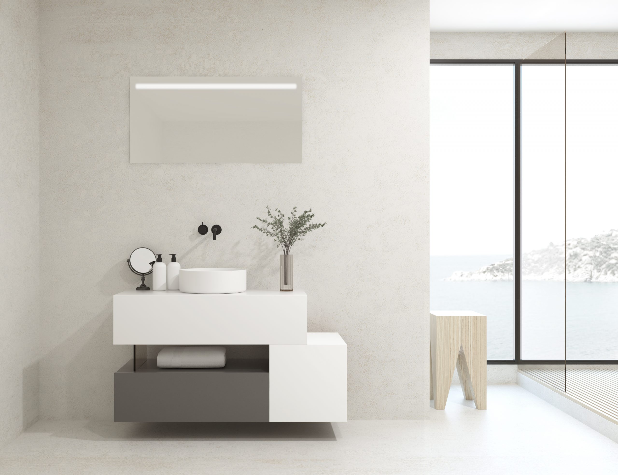 Pack CHAMBORD + lavabo + miroir LED