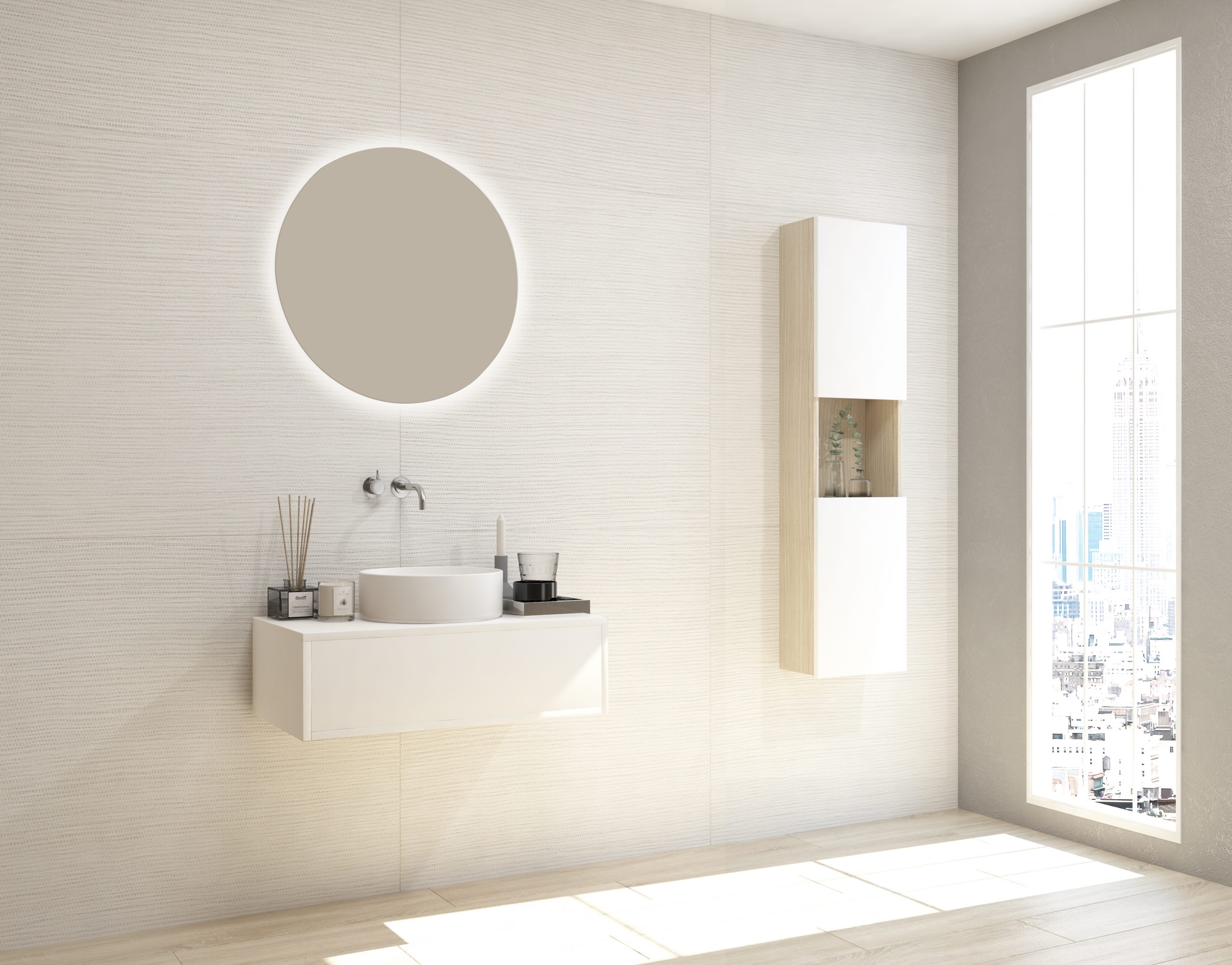 Pack CHANTILLY + lavabo + espejo LED