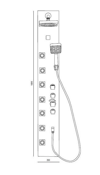 COLUMNA HIDROMASAJE BLOCK anodizada (copia)