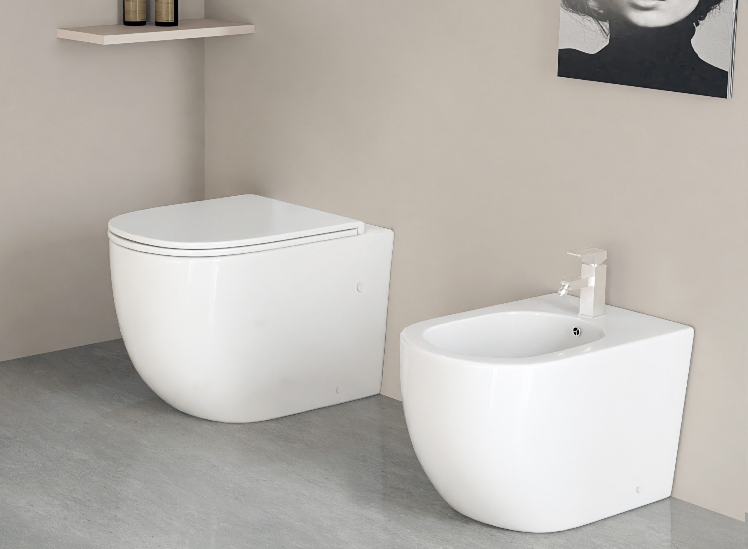 Inodoro Molene compact blanc brillant