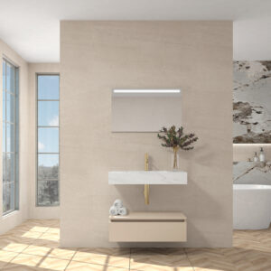 Pack ORIGINE PETRALISSE + lavabo + espejo LED